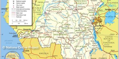 Կոնգոյի Դեմոկրատական Հանրապետության Քարտեզ